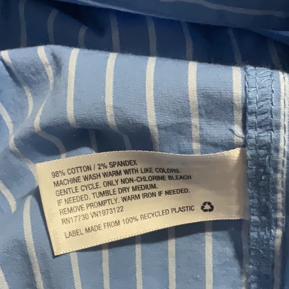 A NEW DAY MEN’S BLUE STRIPE LONG SLEEVE SHIRT SZ LARGE - Picture 10 of 10